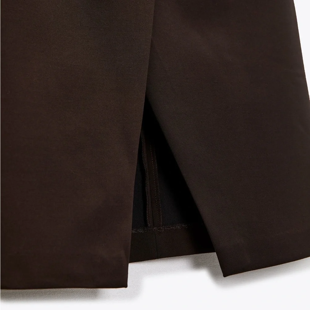 SET ZARA Midi Skirt With Slit and Blouse - Picture 8 of 8